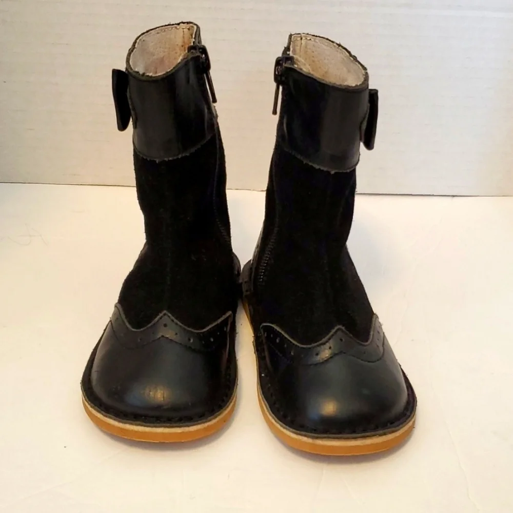 Livie & Luca Black and Brown Kids Boots
